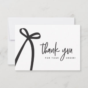 Moderne boog Aangepast zakelijk Handlettering Bedankkaart