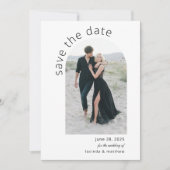 Moderne boog Bewaar de datum met QR-code Save The Date (Voorkant)