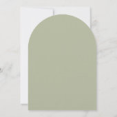 Moderne boog blad krans Verguld Gouden Kruis Doop Kaart (Achterkant)