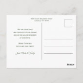 Moderne Boog Bloem Kerst Sfeer Script Foto Briefkaart (Achterkant)