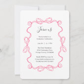 Moderne Boog Bloemen Foto Afstudeerfeest Kaart (Achterkant)