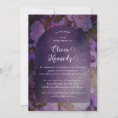 Moderne boog bloemenbruids douche uitnodiging (Voorkant)
