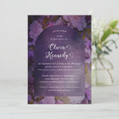 Moderne boog bloemenbruids douche uitnodiging (Staand voorkant)