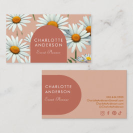 Moderne boog bloemig visitekaartje