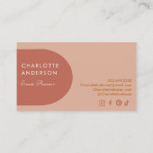 Moderne boog bloemig visitekaartje (Achterkant)