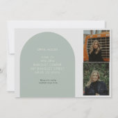 Moderne boog boho afstudeer aankondiging open huis (Achterkant)