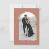 Moderne Boog Boho Trouw Bruidskaarten Bedanken Bedankkaart (Voorkant)