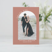 Moderne Boog Boho Trouw Bruidskaarten Bedanken Bedankkaart (Staand voorkant)