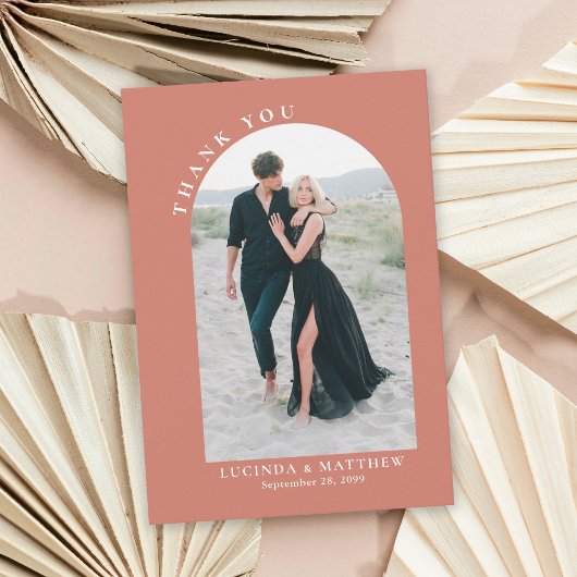 Moderne Boog Boho Trouw Bruidskaarten Bedanken Bedankkaart