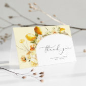 Moderne boog citroen bruidsdouche bedankkaart