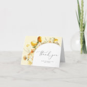 Moderne boog citroen bruidsfeest bedankkaart (Voorkant)