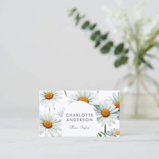 Moderne boog Daisy Visitekaartje (Staand voorkant)