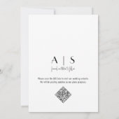 Moderne boog eenvoudig script QR CODE bruiloft Save The Date (Achterkant)