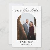 Moderne Boog Elegant Save the Date Foto  (Voorkant)
