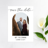 Moderne Boog Elegante Bewaar de Datum Foto  Save The Date