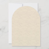 Moderne Boog Elegantie | Trouwmenu Kaart (Achterkant)