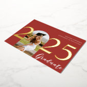 Moderne Boog | Folie Foto Afstudeer Uitnodiging (Gedraaid)