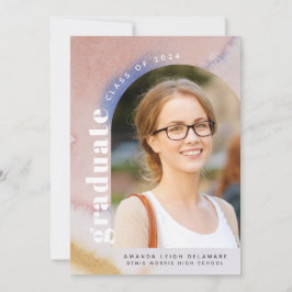 Moderne boog foto 2024 Afstuderen Aankondiging