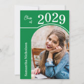Moderne boog foto afstuderen groen kaart (Voorkant)