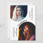 Moderne boog foto broers en zussen Dubbel afstuder Kaart (Voorkant)