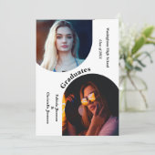 Moderne boog foto broers en zussen Dubbel afstuder Kaart (Staand voorkant)