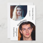 Moderne boog foto broers en zussen Dubbel afstuder Kaart (Voorkant)