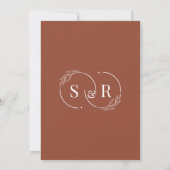 Moderne boog foto bruiloft monogram opslaan van de kaart (Achterkant)