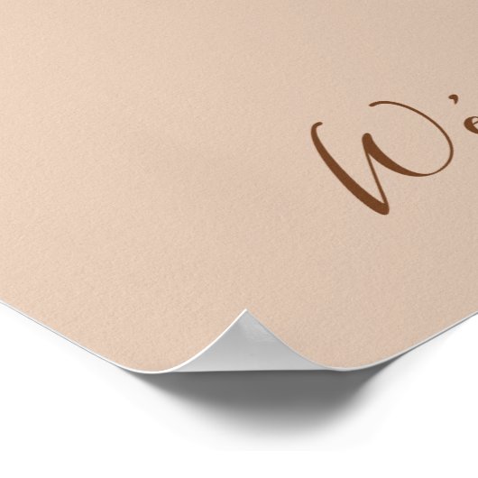 Moderne boog foto bruiloft welkom teken poster (Hoek)