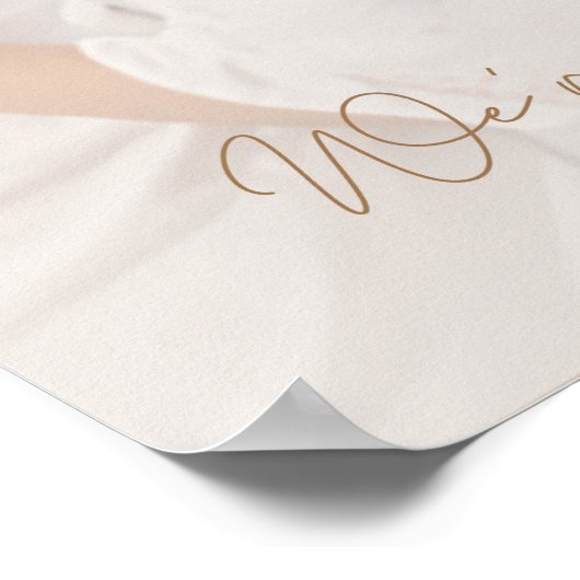 Moderne boog foto bruiloft welkom teken poster (Hoek)