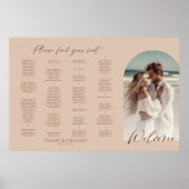 Moderne boog foto bruiloft zitgrafiek poster (Voorkant)