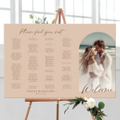 Moderne boog foto bruiloft zitgrafiek poster