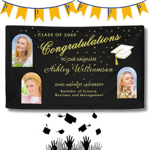 Moderne boog foto College afstudeerfeest Spandoek