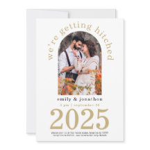 Moderne Boog Foto Goud Bruiloft