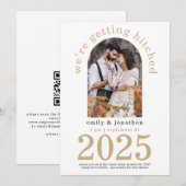 Moderne Boog Foto Gouden Trouw  Kaart (Voorkant / Achterkant)