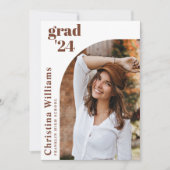Moderne boog foto High School afstudeerfeest Kaart (Voorkant)