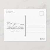 Moderne boog foto marine bruiloft dank u briefkaart (Achterkant)