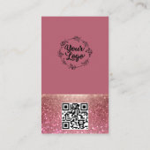 Moderne boog foto qr code logo visitekaartje (Achterkant)