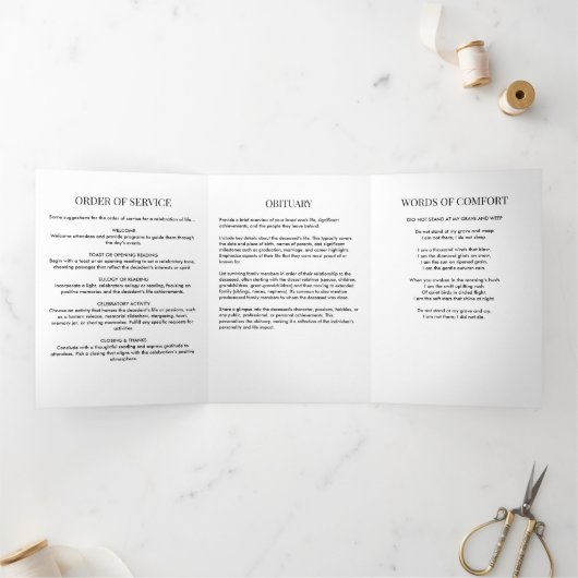 Moderne boog foto viering van het leven drieluik programma (Binnen)