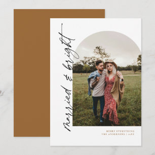 Moderne Boog Getrouwd en Heldere Jonggehuwden Vaka Kaart