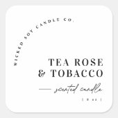 Moderne Boog Geurkaars Product Label Sticker (Voorkant)