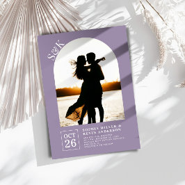 Moderne Boog I Foto I Amethyst Smoke I Trouwen Kaart