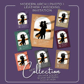 Moderne boog I Foto I Keizer I Bruiloft Kaart