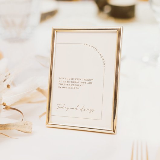 Moderne boog in liefdevolle herinnering Poster