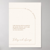 Moderne boog in liefdevolle herinnering Poster (Voorkant)