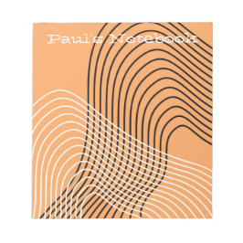 Moderne boog lijn art minimaal Notitieblok