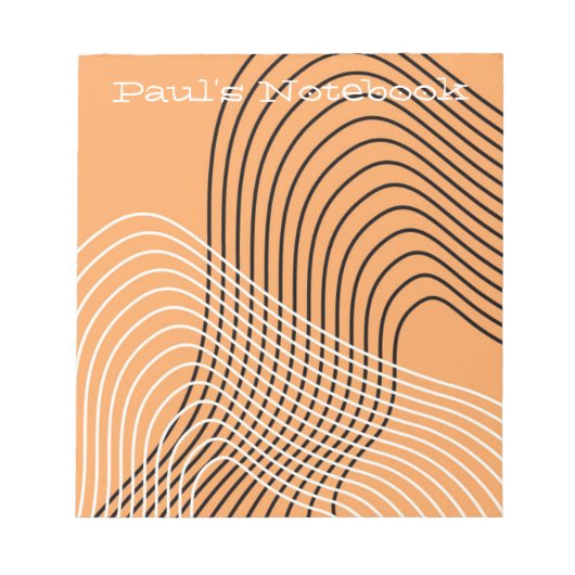 Moderne boog lijn art minimaal Notitieblok (Voorkant)