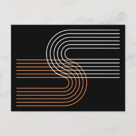 Moderne boog lijnkunst minimaal abstract briefkaart