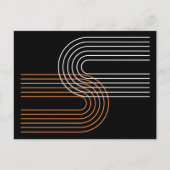 Moderne boog lijnkunst minimaal abstract briefkaart (Voorkant)