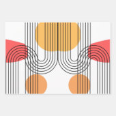 Moderne boog lijnkunst minimaal abstract inpakpapier vel (Voorkant 3)