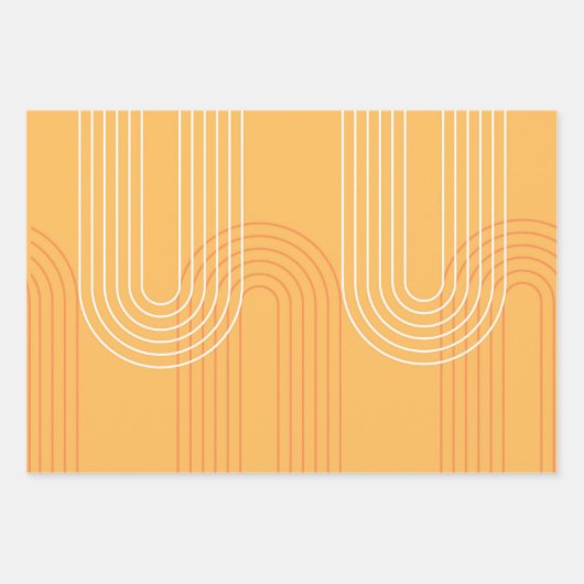 Moderne boog lijnkunst minimaal abstract inpakpapier vel (Voorkant 2)